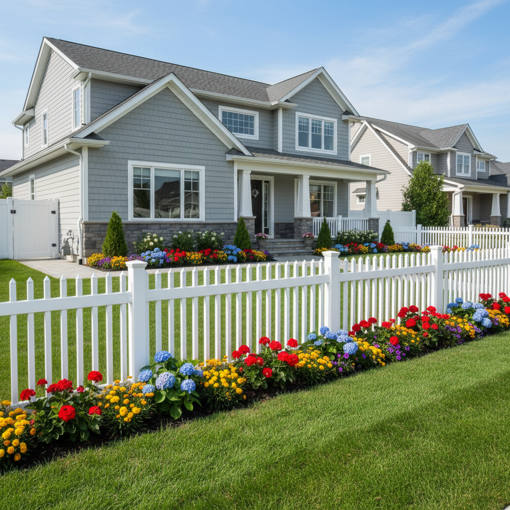 Beautiful residential wood privacy fence installed by Boundary Line Fence
