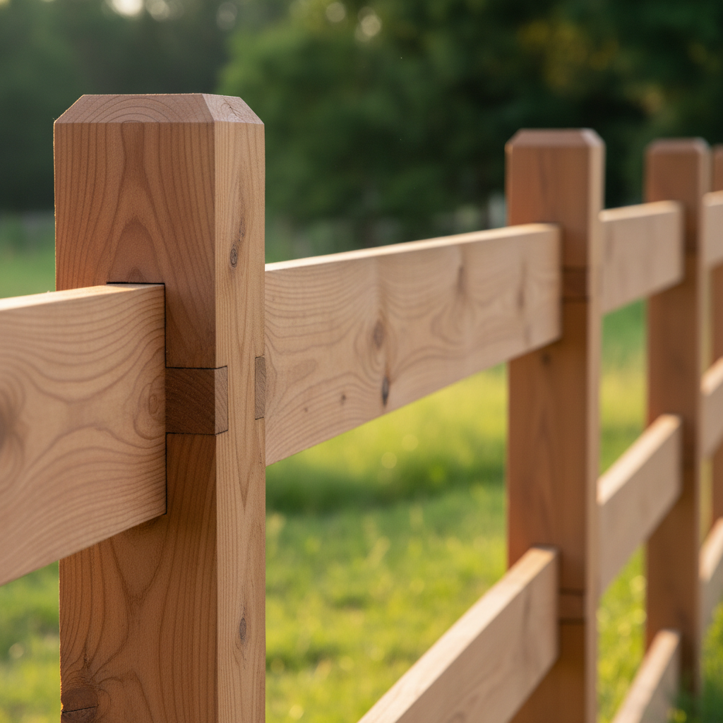 Custom wood fence installation